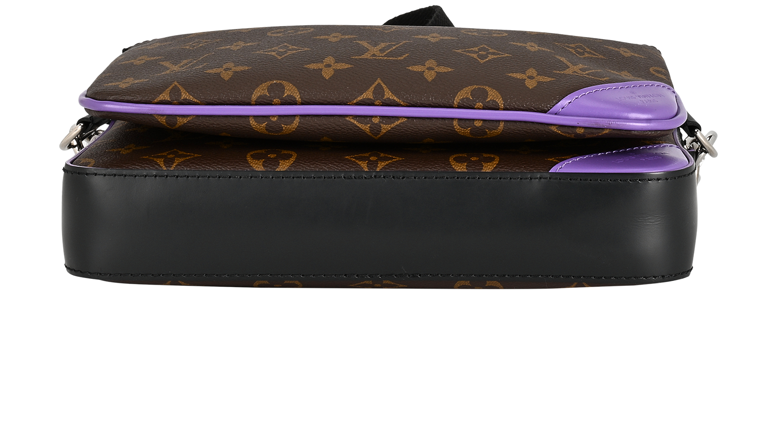 Trio Messenger, &pound;1,400, Handbags, Brown/Purple, Canvas, Top view